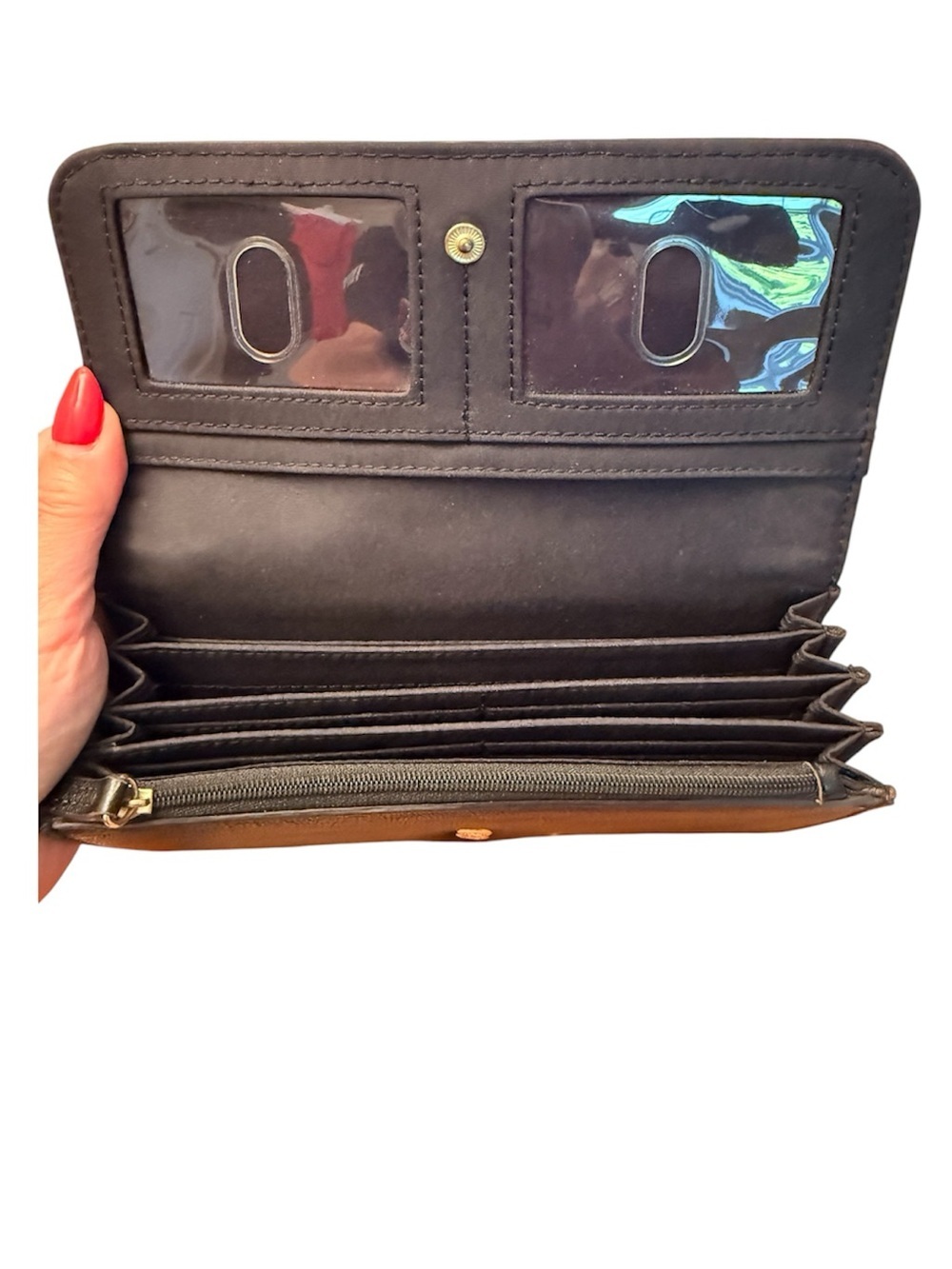 Liz Claiborne Black Shoulder Bag with Matching Wallet - Picture 11 of 12